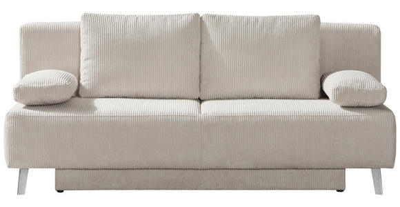 SCHLAFSOFA Cord Beige - Beige, MODERN, Textil/Metall (193/85/88cm) - Novel