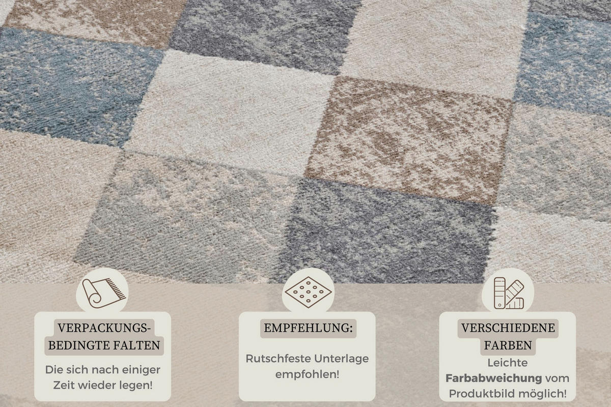 FLACHWEBETEPPICH 240/340 cm Terrain Creme, Multicolor  - Multicolor/Creme, Design, Kunststoff/Textil (240/340cm)
