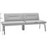 SITZBANK Echtleder Currygelb, Edelstahlfarben - Currygelb/Edelstahlfarben, Design, Leder/Metall (210cm) - Dieter Knoll