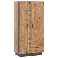 VYSOKÁ KOMODA, čierna, farba duba, 94,5/192/54 cm - čierna/farba duba, Design, kov/kompozitné drevo (94,5/192/54cm) - MID.YOU