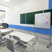 WHITEBOARD Metall Silberfarben, Weiß  - Silberfarben/Weiß, Basics, Metall (128/187/54cm) - MID.YOU