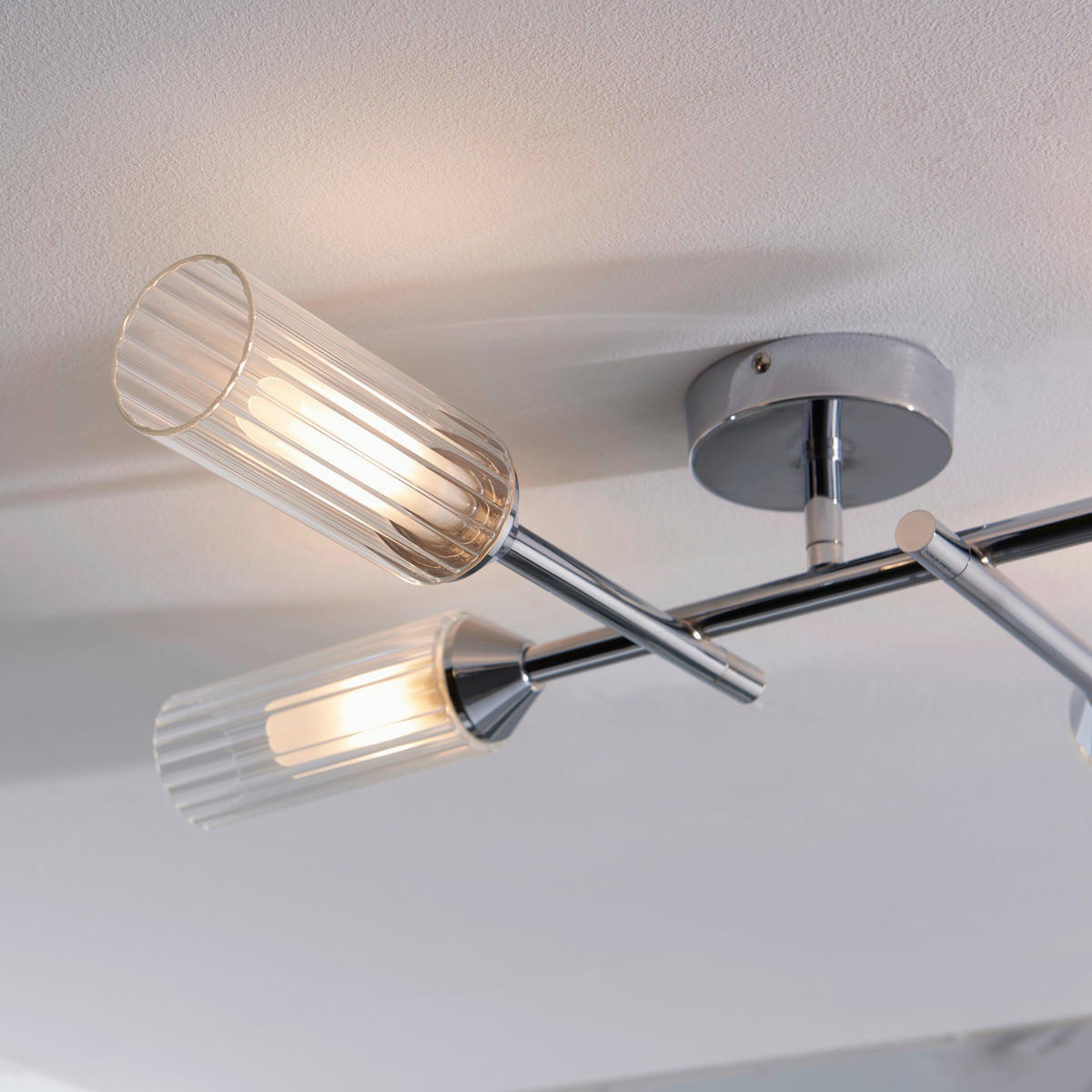 BADEZIMMER-DECKENLEUCHTE  60/12 cm    - Klar/Chromfarben, KONVENTIONELL, Glas (60/12cm) - ENDON