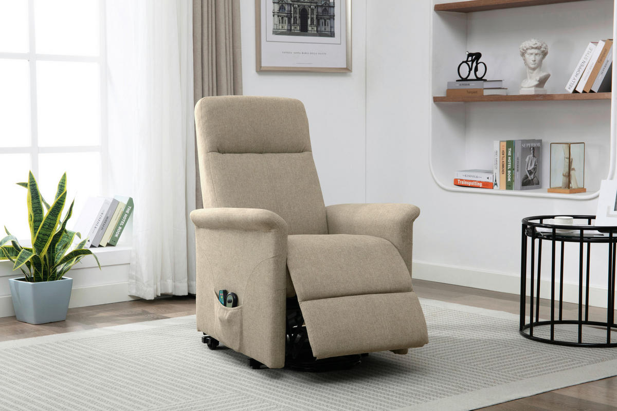 MASSAGESESSEL Mikrofaser Naturfarben    - Schwarz/Naturfarben, KONVENTIONELL, Kunststoff/Textil (72/102/86cm) - MID.YOU