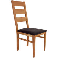 STUHL Schwarz Eiche massiv  - Eichefarben/Schwarz, KONVENTIONELL, Holz (45/97/51cm) - Livetastic
