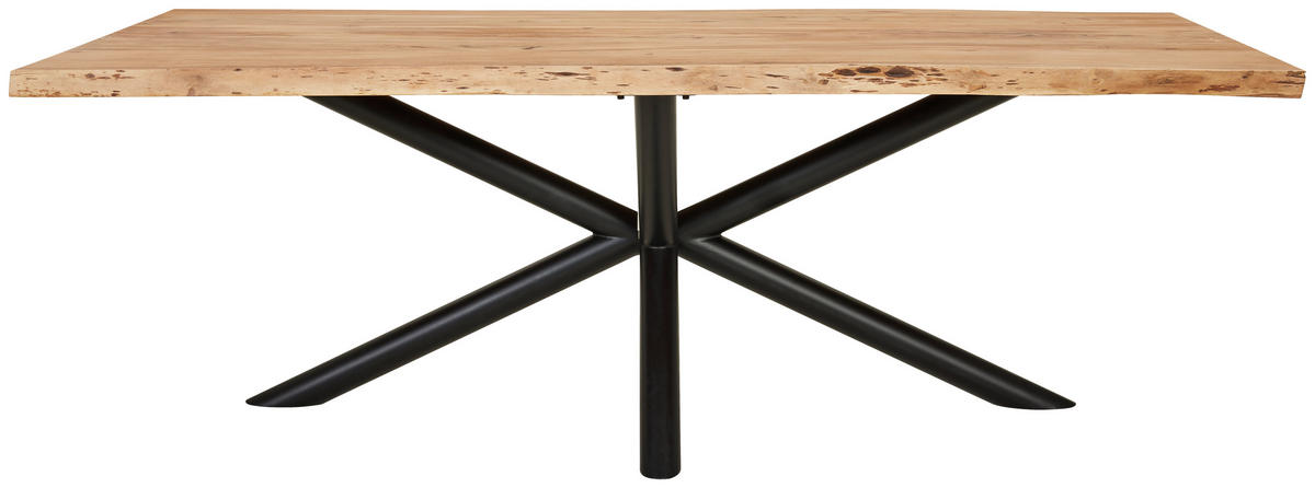 ESSTISCH in Holz, Metall 220/100/78 cm   - Schwarz/Akaziefarben, Romantik / Landhaus, Holz/Metall (220/100/78cm) - Landscape