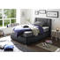 BOXSPRINGBETT Velours 120/200 cm INKL. Bettkasten, Matratze, Topper - Dunkelgrau/Anthrazit, KONVENTIONELL, Kunststoff/Textil (120/200cm) - Set one by Musterrin