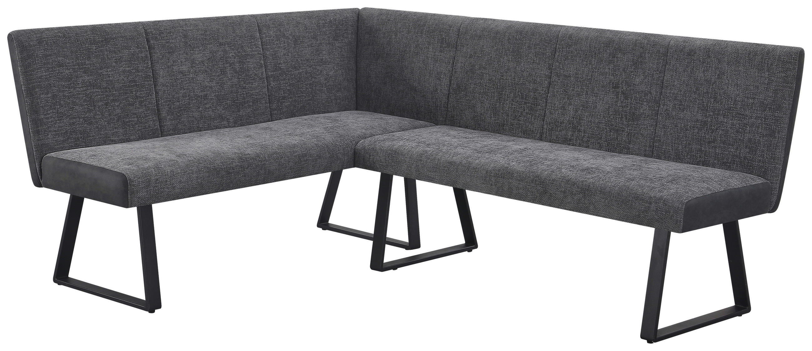 Carryhome Eckbank Grau, Schwarz 190x152 cm