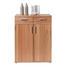 KOMMODE Kernbuche furniert, teilmassiv Buchefarben - Chromfarben/Buchefarben, Design, Holz/Holzwerkstoff (84/107/39cm)