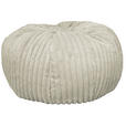 POUF Cord 60/30/60 cm  - Creme, Design, Textil (60/30/60cm) - Carryhome