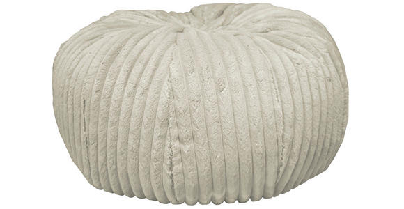 POUF Cord 60/30/60 cm  - Creme, Design, Textil (60/30/60cm) - Carryhome