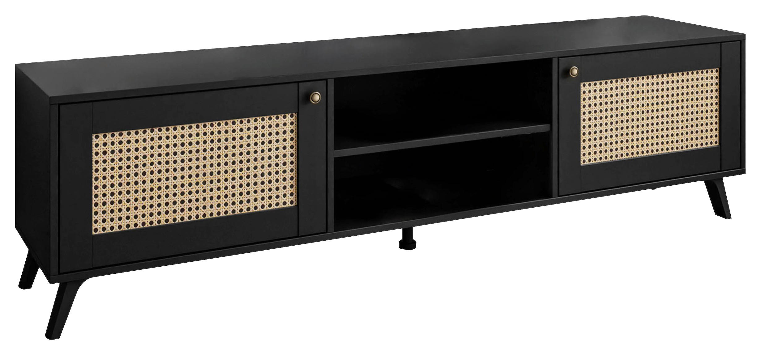 MID.YOU NÍZKÁ KOMODA, černá, barvy dubu, 180/49/40 cm