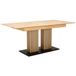 ESSTISCH in Holzwerkstoff 180-300/90/76 cm  - Eiche Bianco/Schwarz, Design, Holzwerkstoff (180-300/90/76cm) - Dieter Knoll