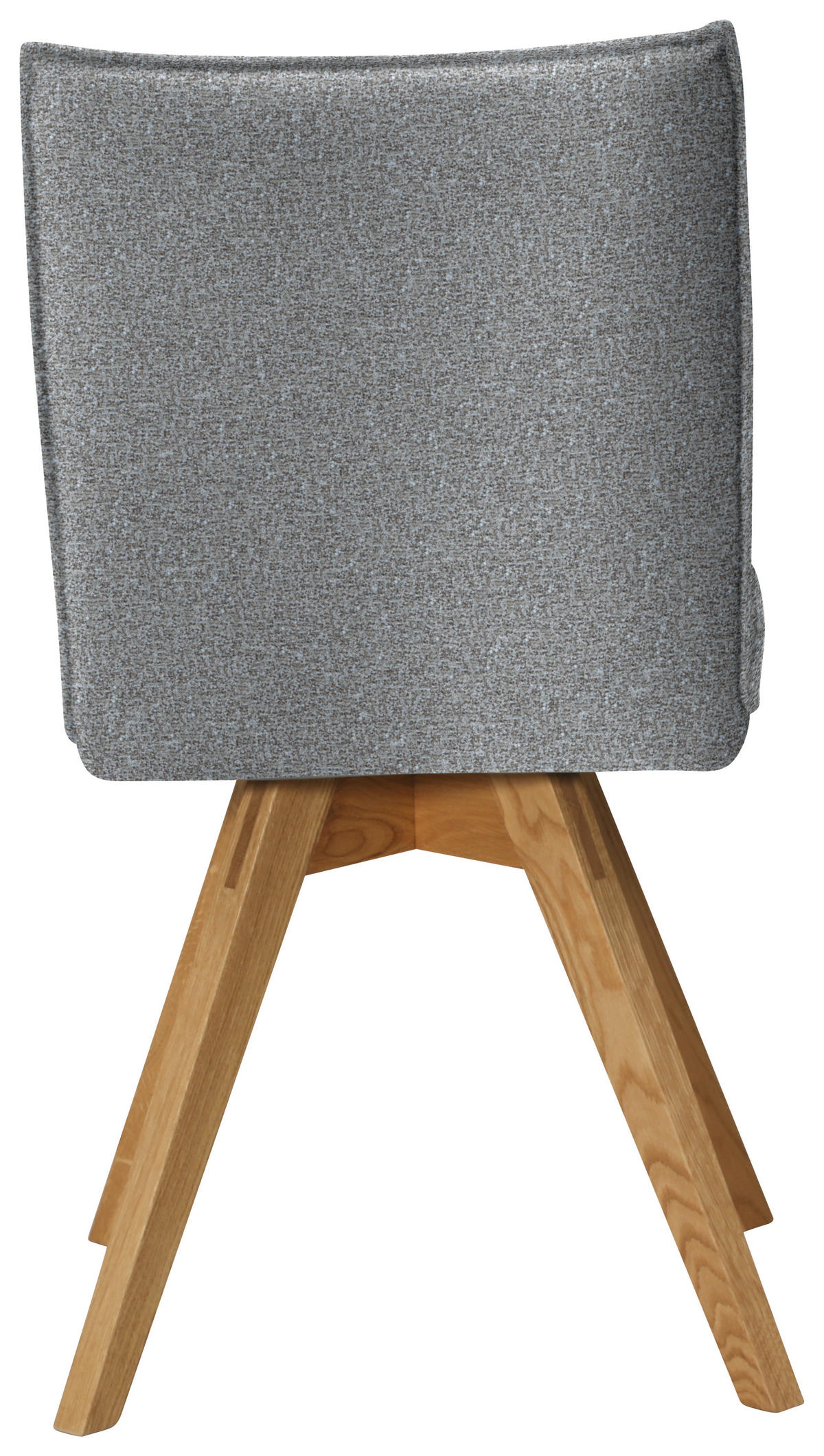 STUHL  in Samt  - Eichefarben/Hellgrau, Konventionell, Holz/Textil (60/91/61cm) - Moderano