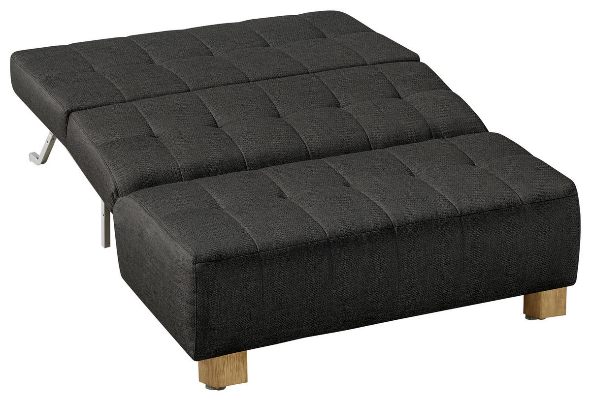 SCHLAFSOFA Anthrazit  - Anthrazit/Naturfarben, Design, Holz/Textil (125/92/102cm) - Novel