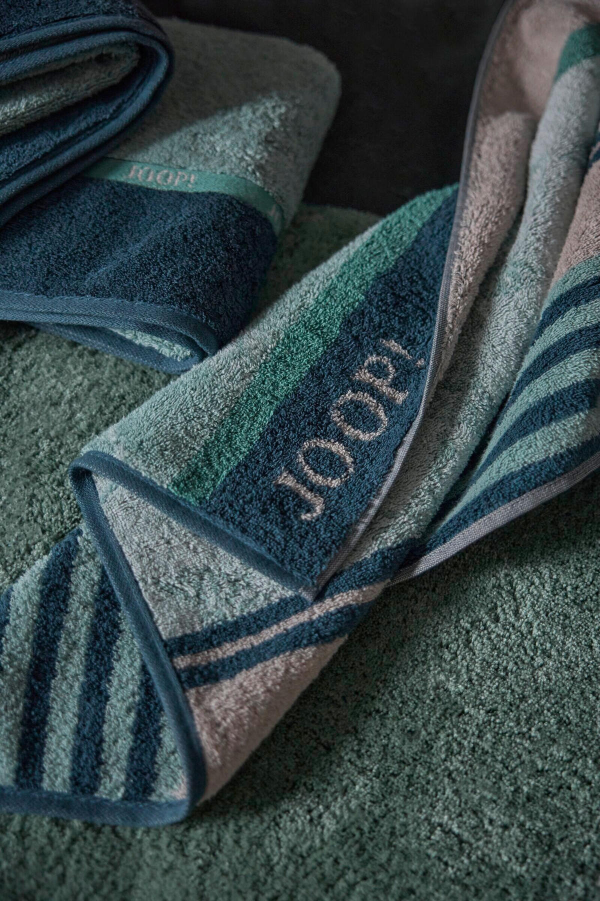 HANDTUCH 50/100 cm LINES LOGOGRAM Jadegrün  - Jadegrün, Basics, Textil (50/100cm) - Joop!