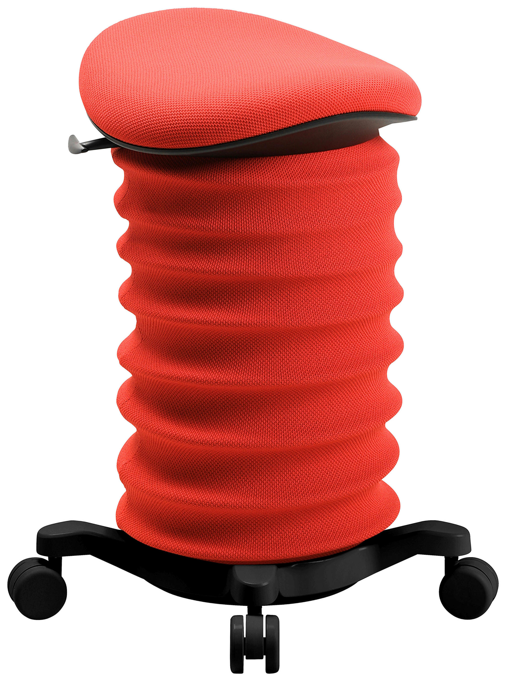 BÜROHOCKER 37,5/58-70/36 cm  - Rot/Schwarz, Design, Kunststoff/Textil (37,5/58-70/36cm) - Topstar