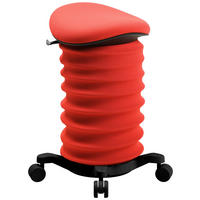 BÜROHOCKER Rot, Schwarz  - Rot/Schwarz, Design, Kunststoff/Textil (37,5/58-70/36cm) - Topstar