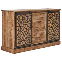 KOMMODE  in 140/85/45 cm  - Schwarz/Naturfarben, Natur, Holz/Metall (140/85/45cm) - MID.YOU