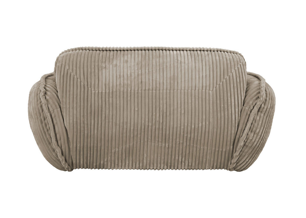 XXL-SESSEL - Beige/Schwarz, MODERN, Kunststoff/Textil (182/87/184cm) - Trendmanufaktur