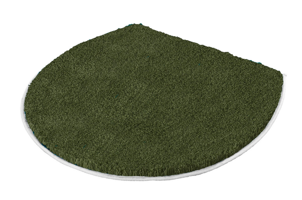 WC-DECKELBEZUG Waldgrün  - Waldgrün, Basics, Textil (47/50/3cm) - Kleine Wolke