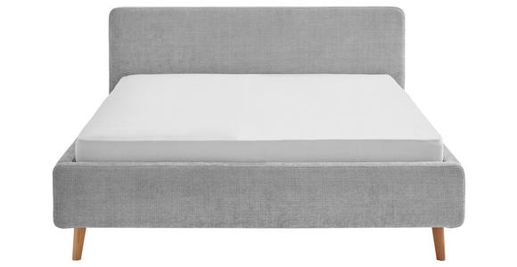 POLSTERBETT 180/200 cm  in Grau  - Eichefarben/Grau, Design, Holz/Textil (180/200cm) - Xora