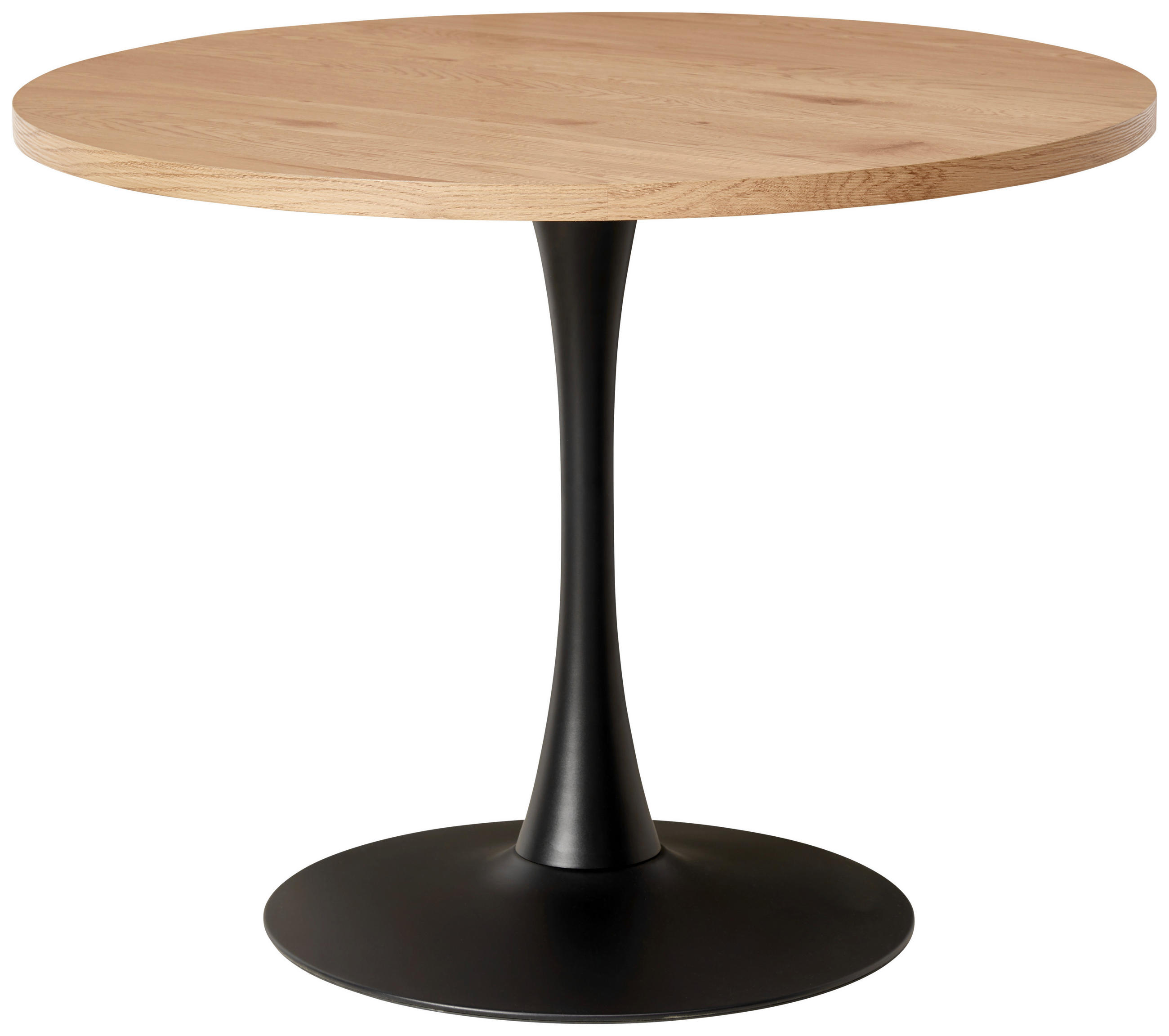 ESSTISCH in Metall, Holzwerkstoff  - Schwarz/Naturfarben, LIFESTYLE, Holzwerkstoff/Metall (100/76/100cm) - Livetastic