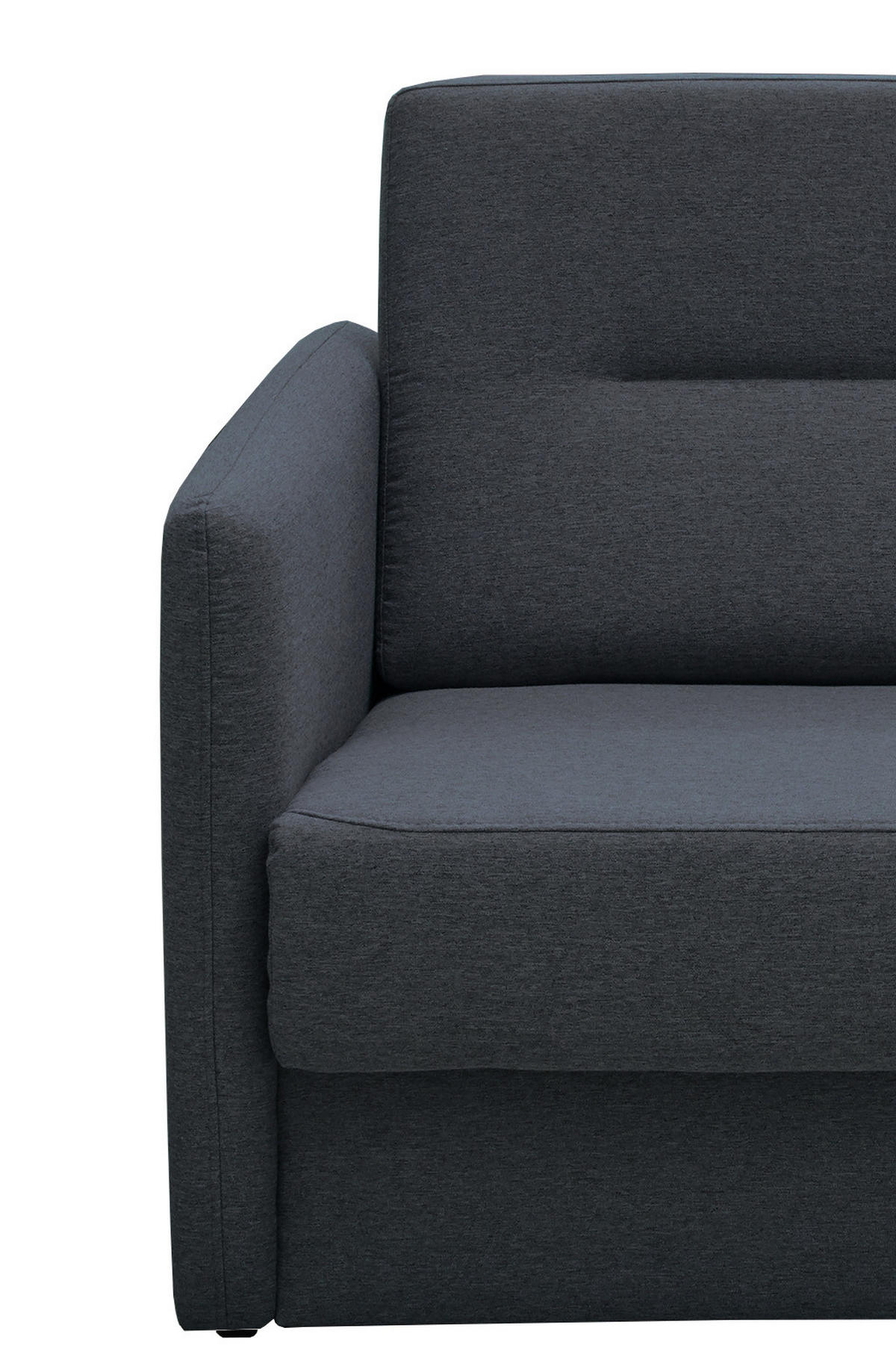 SCHLAFSOFA in Mikrofaser Anthrazit  - Anthrazit/Schwarz, KONVENTIONELL, Kunststoff/Textil (147/89/87cm) - Livetastic