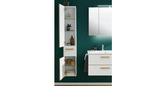 HOCHSCHRANK 30/168/33 cm - Weiß, KONVENTIONELL, Glas/Holz (30/168/33cm) - Dieter Knoll