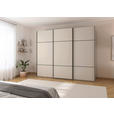 SCHWEBETÜRENSCHRANK 301/223/68 cm 3-türig Champagner  - Champagner/Schwarz, KONVENTIONELL, Holzwerkstoff/Metall (301/223/68cm) - Novel