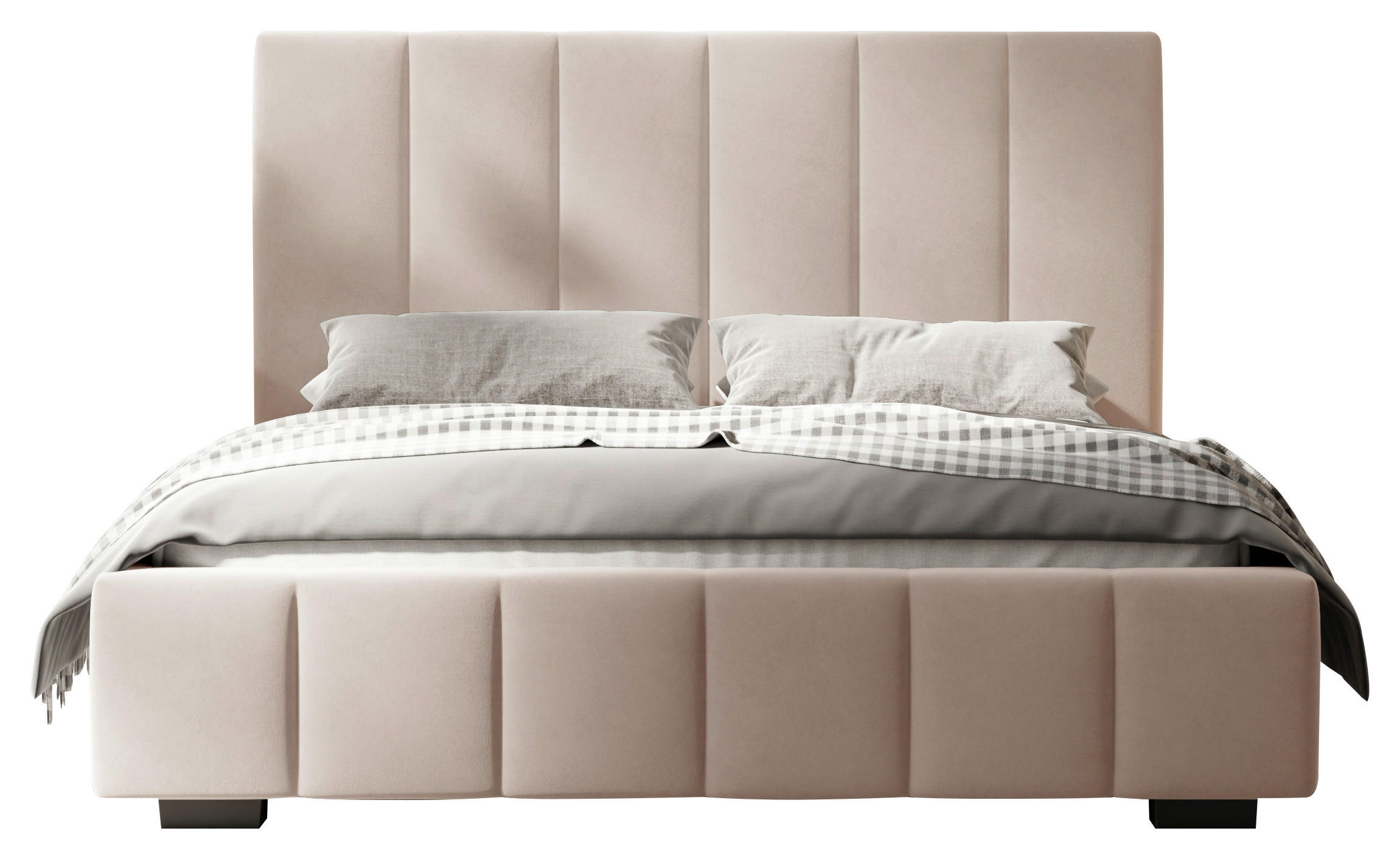 POLSTERBETT Lattenrost, Bettkasten 180/200 cm  in Beige  - Beige/Schwarz, Design, Holz/Kunststoff (180/200cm) - Boxxx