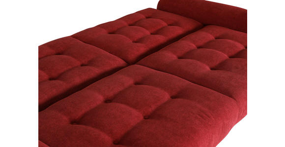 SCHLAFSOFA Morton  in Flachgewebe Rot  - Rot/Schwarz, KONVENTIONELL, Textil/Metall (230/84/95cm) - Xora
