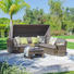 LOUNGE GARNITURA gladka tkanina pletivo iz umetne mase, polietilen (PE) aluminij - temno siva/rjava, Design, kovina/umetna masa (215/225cm) - Ambia Garden LOUNGE GARNITURA gladka tkanina pletivo iz umetne mase, polietilen (PE) aluminij - temno siva/rjava, Design, kovina/umetna masa (215/225cm) - Ambia Garden