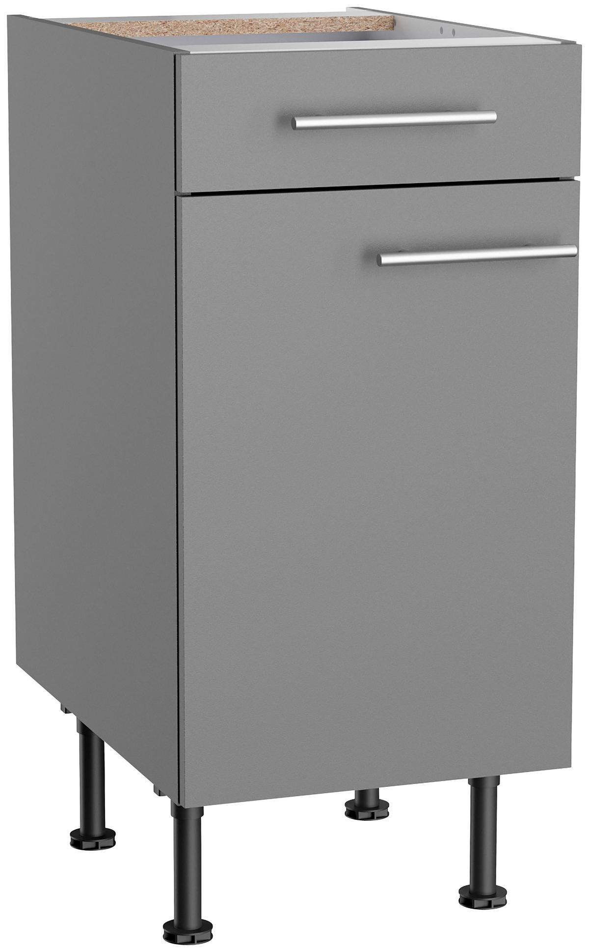 KÜCHENLEERBLOCK 210 cm   in Grau  - Edelstahlfarben/Anthrazit, Basics, Holzwerkstoff/Metall (210cm) - Optifit