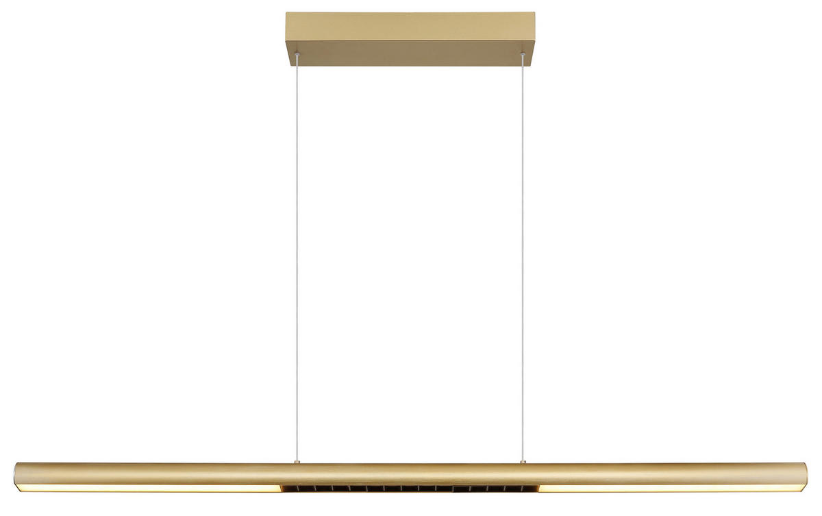LED-HÄNGELEUCHTE CODY 120/8/150 cm   - Transparent/Goldfarben, Design, Kunststoff/Metall (120/8/150cm) - Globo