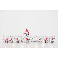 ADVENTI NAPTÁR - fehér, Basics, fa (9/34/3cm)