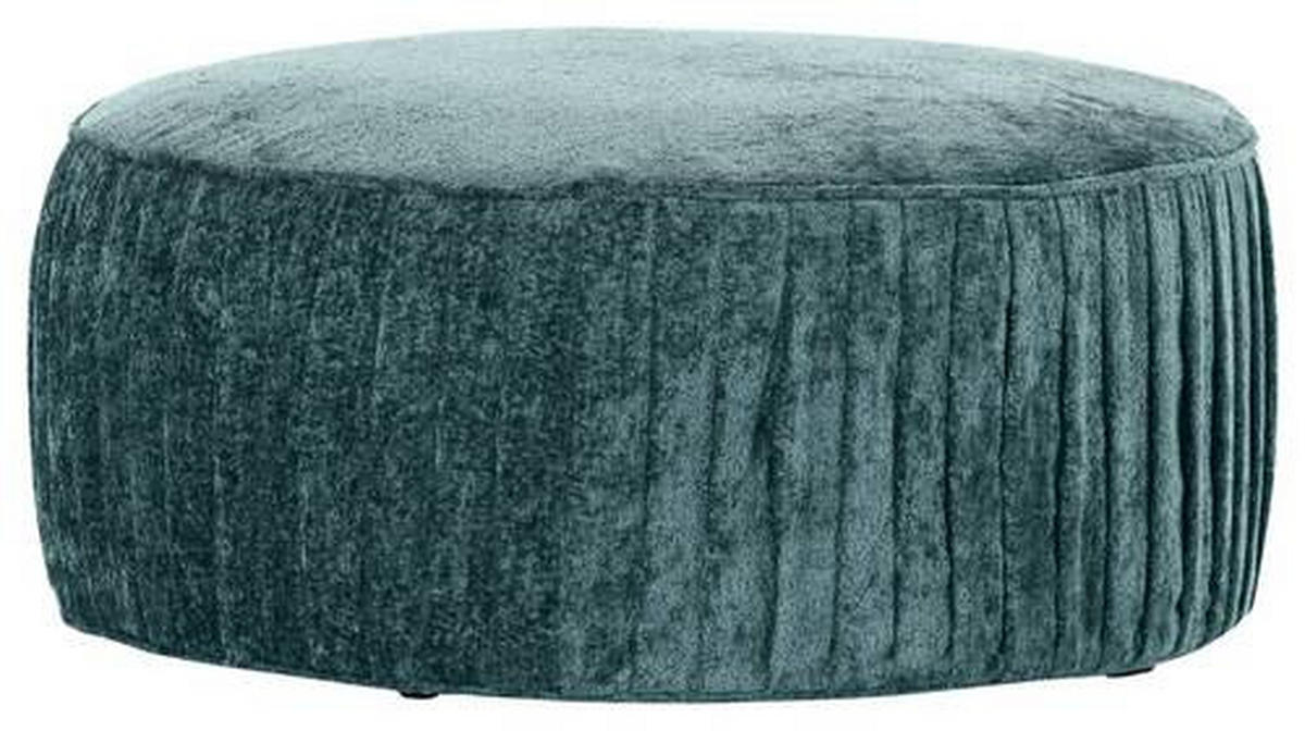 HOCKER in Textil Türkis  - Türkis/Schwarz, Design, Kunststoff/Textil (75/38/75cm) - Landscape