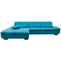 ECKSOFA Türkis Mikrofaser  - Türkis/Schwarz, Design, Textil/Metall (204/341cm) - Xora