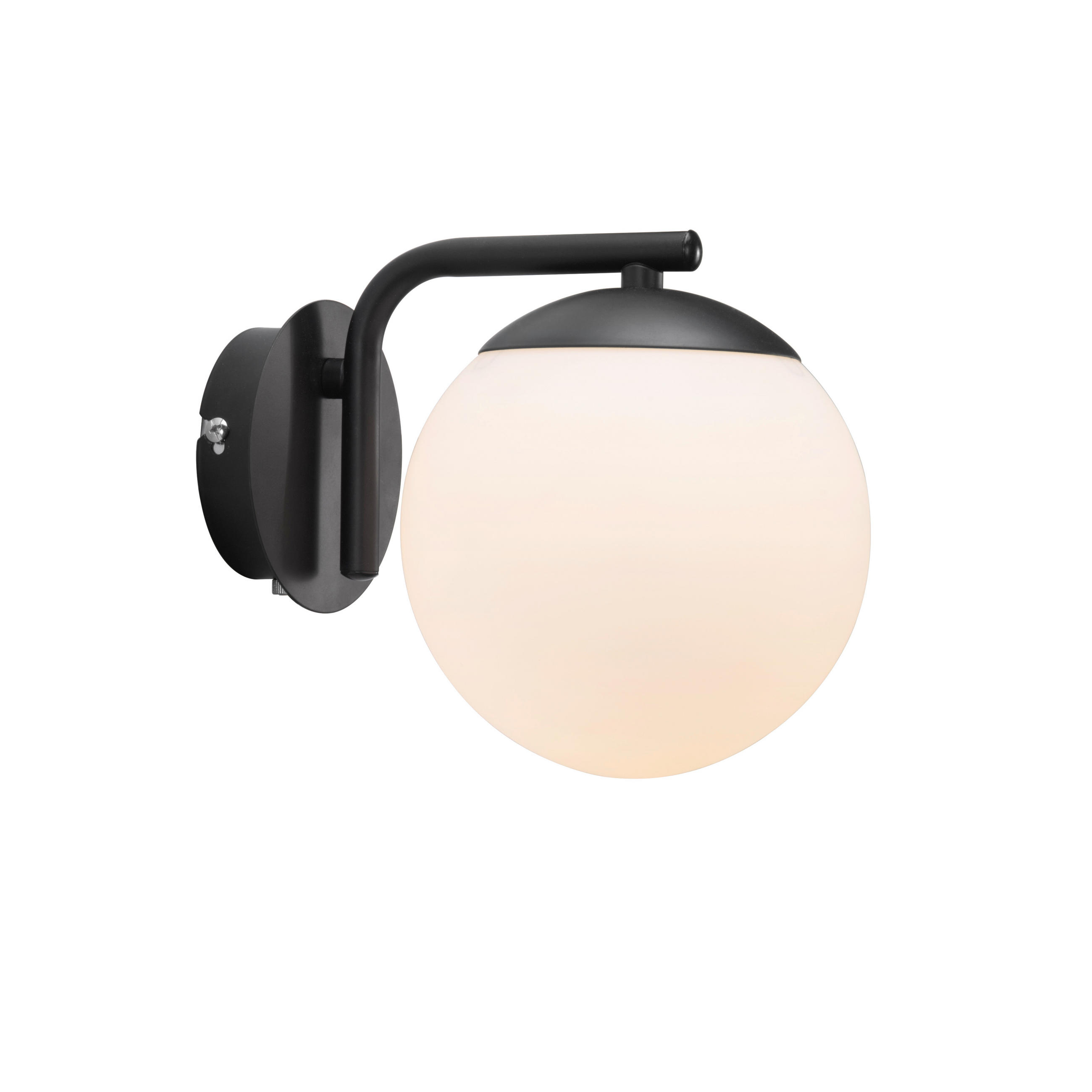 WANDLEUCHTE 16/20 cm - Schwarz, KONVENTIONELL, Glas/Metall (16/20cm) - Nordlux