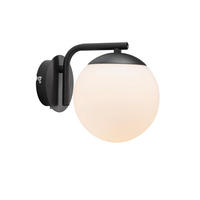 WANDLEUCHTE 16/20 cm   - Schwarz, KONVENTIONELL, Glas/Metall (16/20cm) - Nordlux