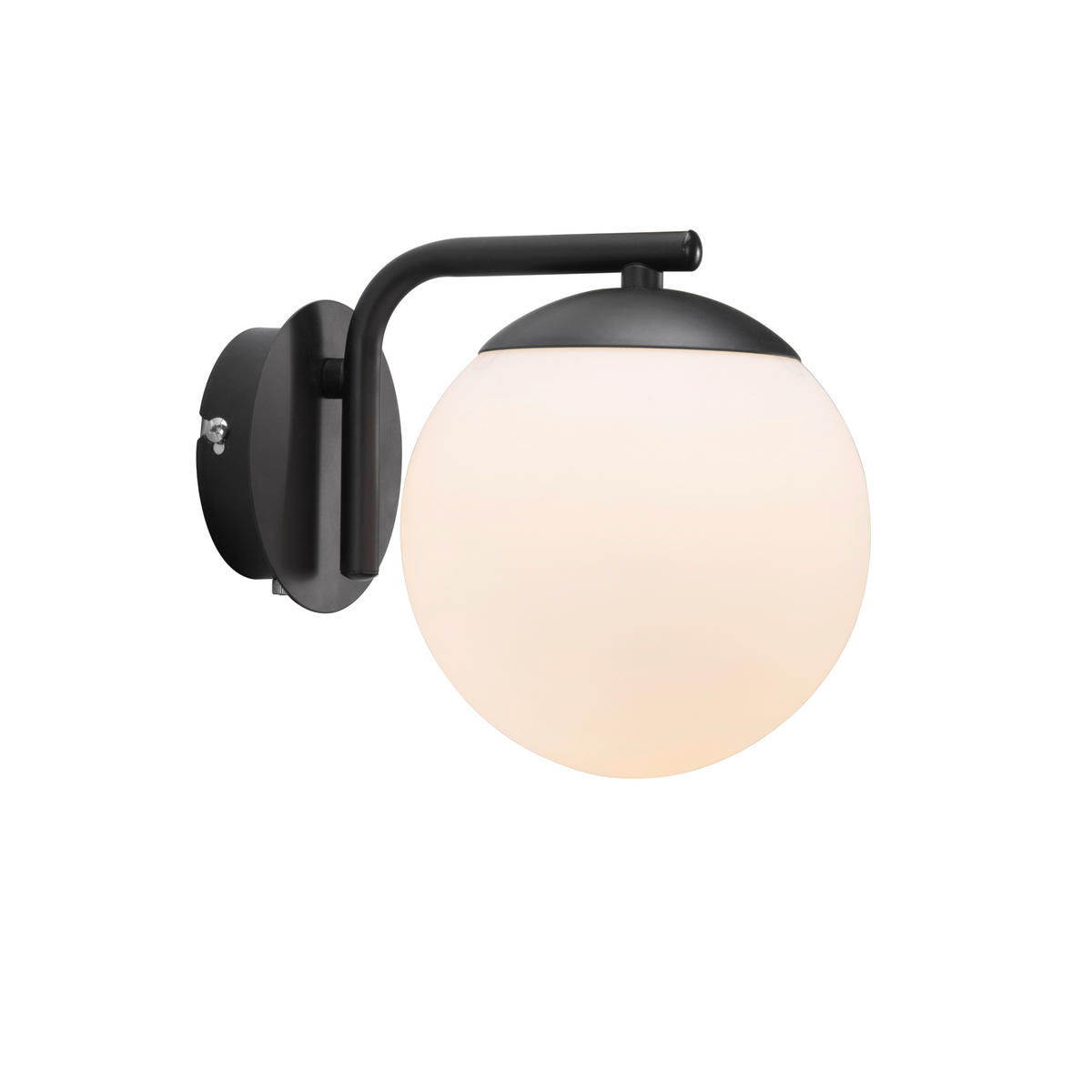 WANDLEUCHTE 16/20 cm   - Schwarz, KONVENTIONELL, Glas/Metall (16/20cm) - Nordlux