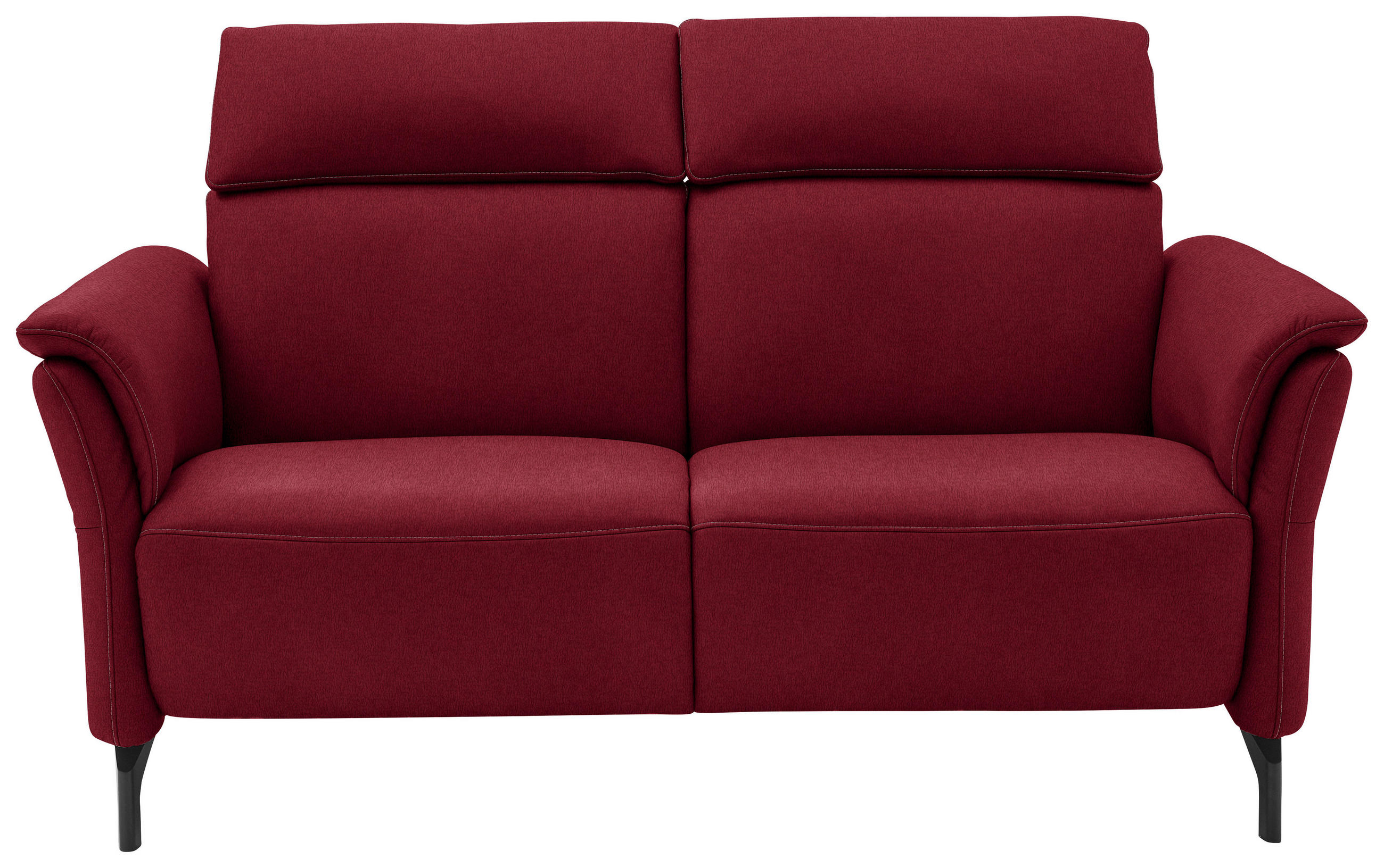 2-SITZER-SOFA  in Mikrofaser Rot  - Rot/Schwarz, KONVENTIONELL, Textil/Metall (178/103/95cm) - Dieter Knoll