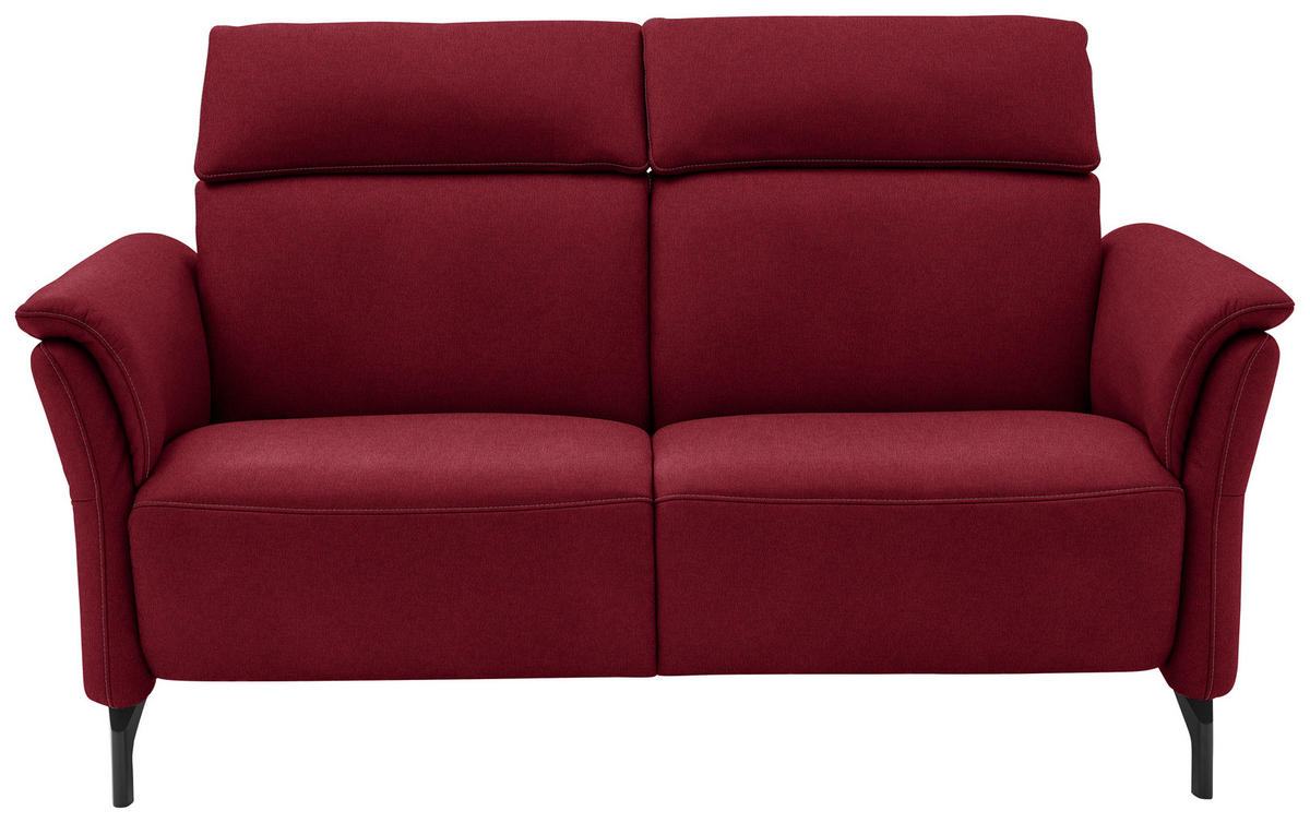 2-SITZER-SOFA  in Mikrofaser Rot  - Rot/Schwarz, KONVENTIONELL, Textil/Metall (178/103/95cm) - Dieter Knoll