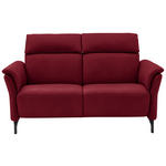 2-SITZER-SOFA  in Mikrofaser Rot  - Rot/Schwarz, KONVENTIONELL, Textil/Metall (178/103/95cm) - Dieter Knoll