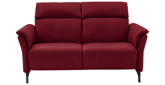 2-SITZER-SOFA  in Mikrofaser Rot  - Rot/Schwarz, KONVENTIONELL, Textil/Metall (178/103/95cm) - Dieter Knoll