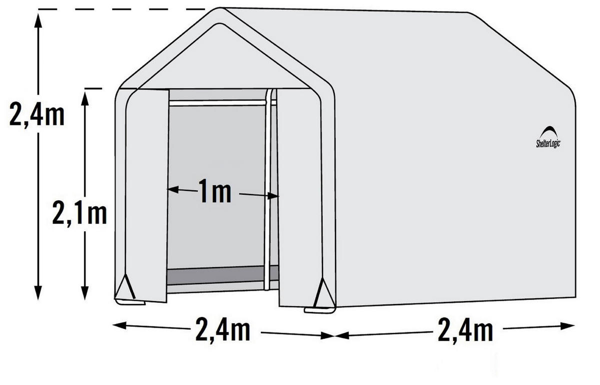 GEWÄCHSHAUS - Weiß, Basics, Kunststoff (240/240/240cm) - Ambia Garden