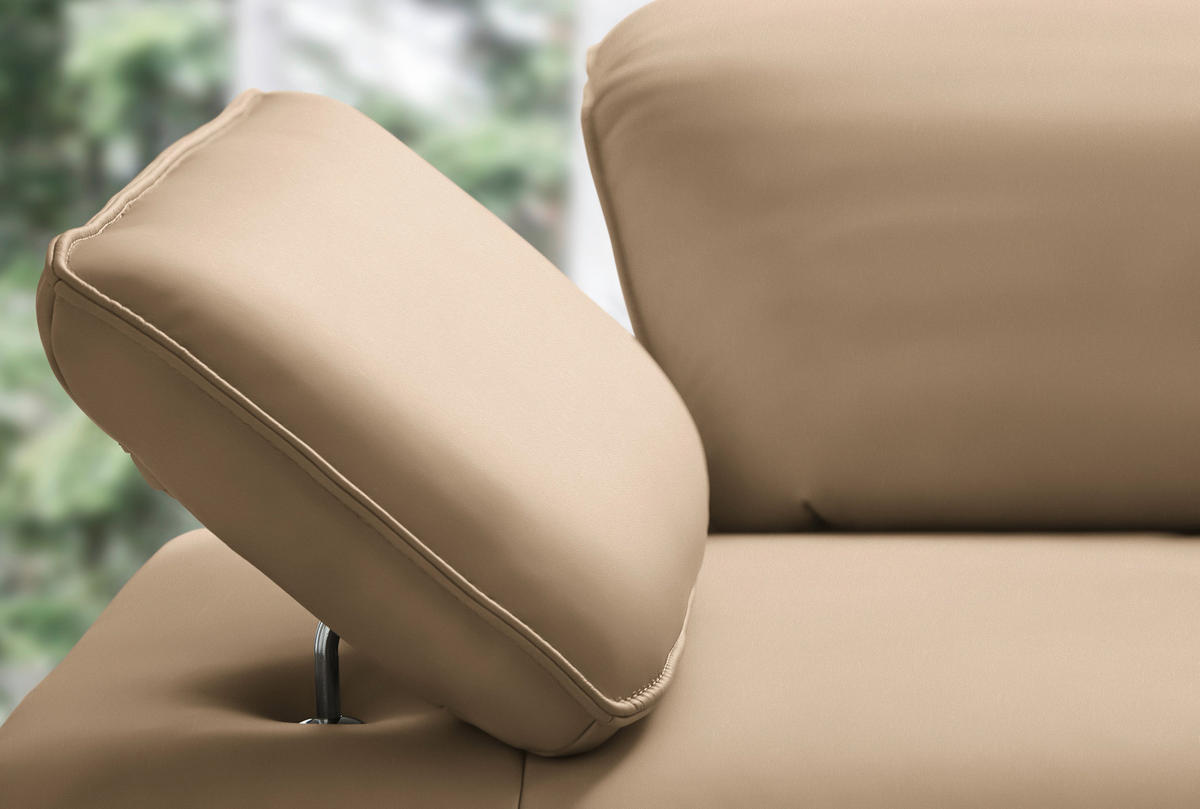 ECKSOFA  in Echtleder Sandfarben  290/230 cm  - Sandfarben/Anthrazit, Design, Leder/Metall (290/230cm) - Johann Jakob