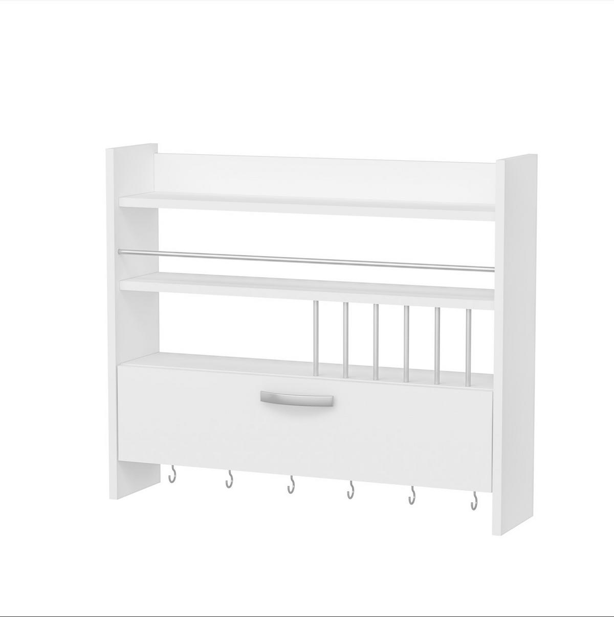 GEWÜRZREGAL - Weiss, Design, Holzwerkstoff (85/72/19,6cm) - MID.YOU