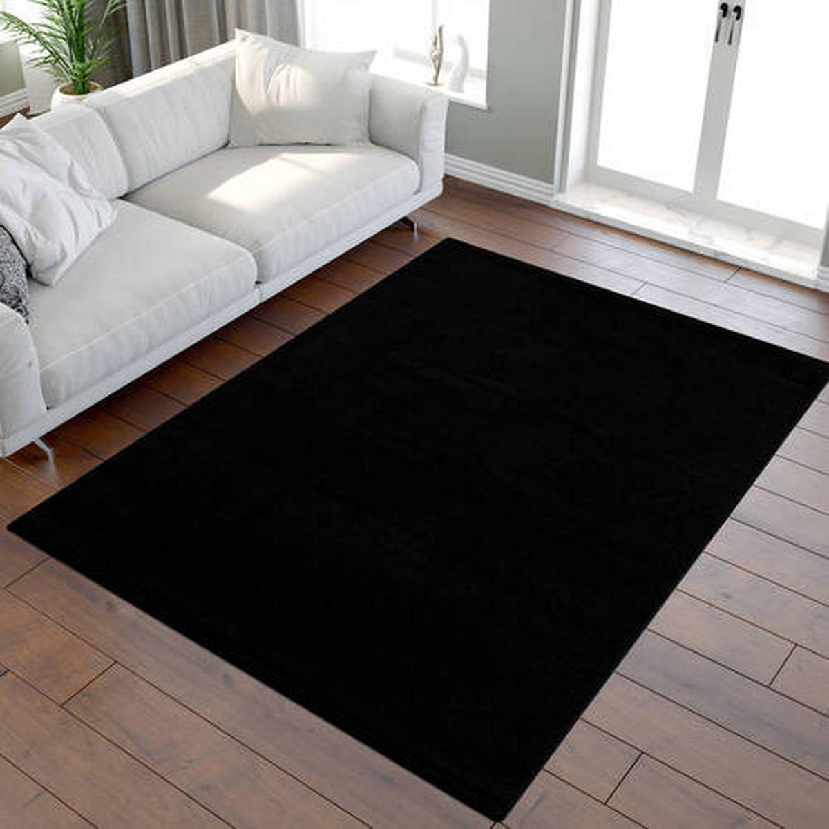 TKANA PREPROGA  Uni     120/170 cm    tkano  črna  - črna, Trendi, umetna masa/tekstil (120/170cm)