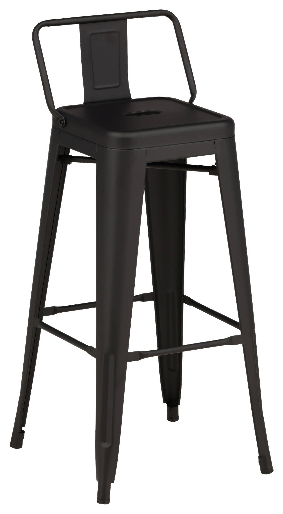 BARHOCKER-SET Schwarz Stahl  - Schwarz, Design, Metall (43/94/43cm) - Livetastic