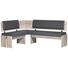ECKBANK Lederlook Eiche Anthrazit, Eichefarben - Eichefarben/Anthrazit, KONVENTIONELL, Holzwerkstoff/Textil (150/190cm) - VENDA